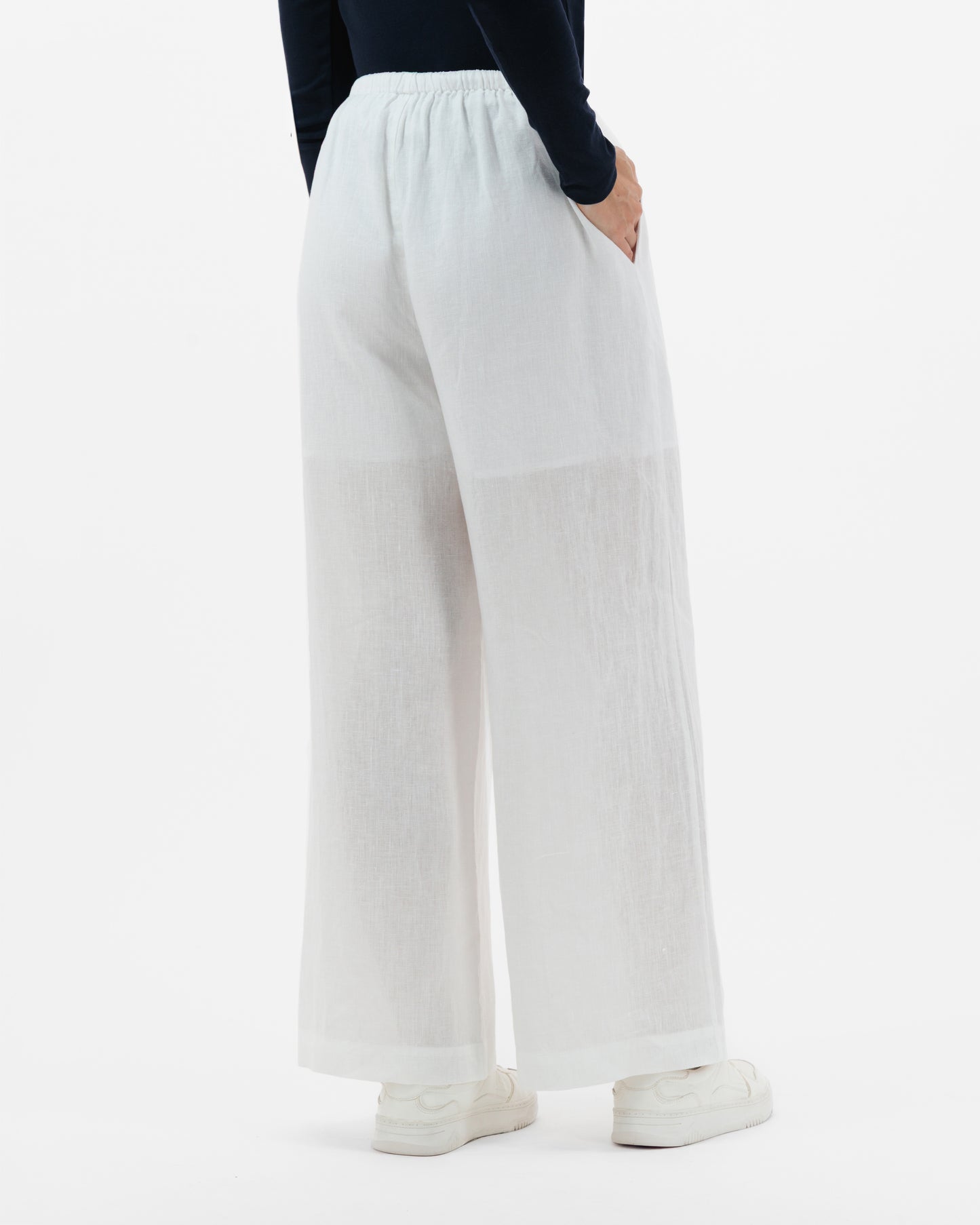 Zuri - White Linen Trousers
