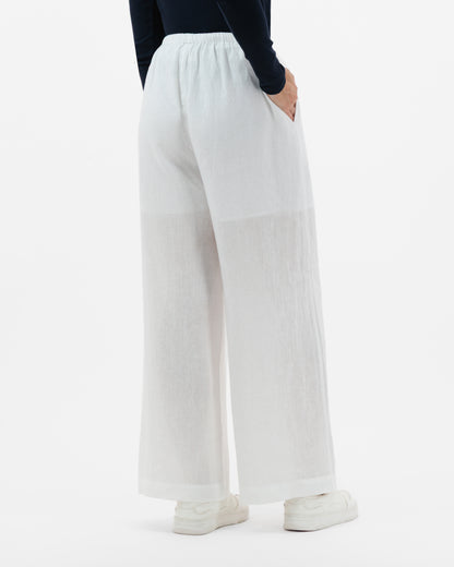 Zuri - White Linen Trousers
