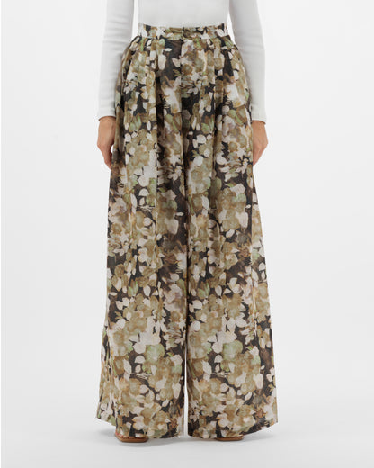 Azalea - Earthy Floral Palazzo Trousers