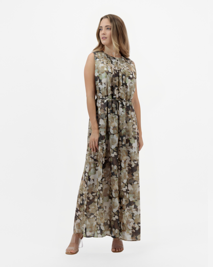 Azalea - Sleeveless Floral Maxi Dress