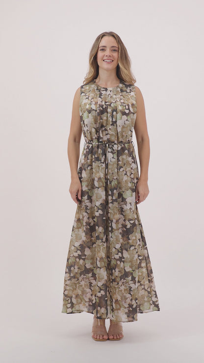 Azalea - Sleeveless Floral Maxi Dress